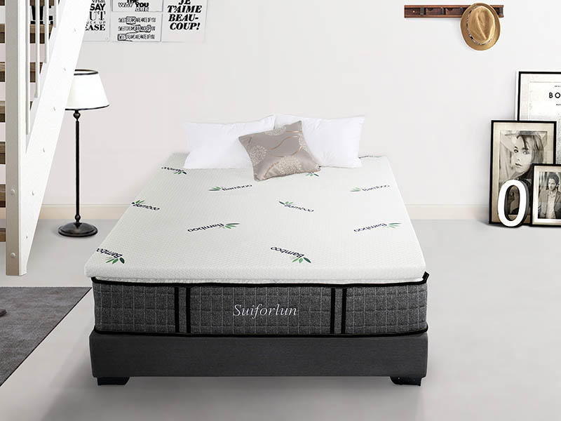 Suiforlun mattress with removable bamboo fabric zippered cover soft mattress topper manufacturer for sleeping