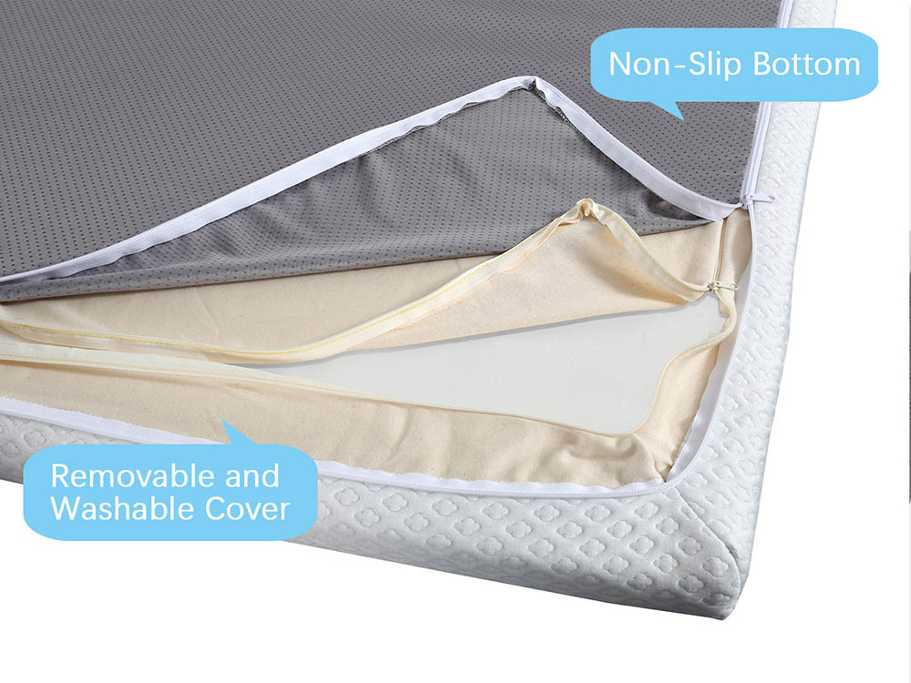 quality soft mattress topper with removable bamboo fabric zippered cover wholesale for hotel-5