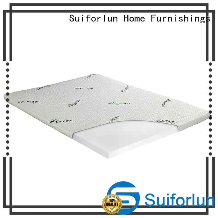 Suiforlun mattress with removable bamboo fabric zippered cover king mattress topper customized for hotel