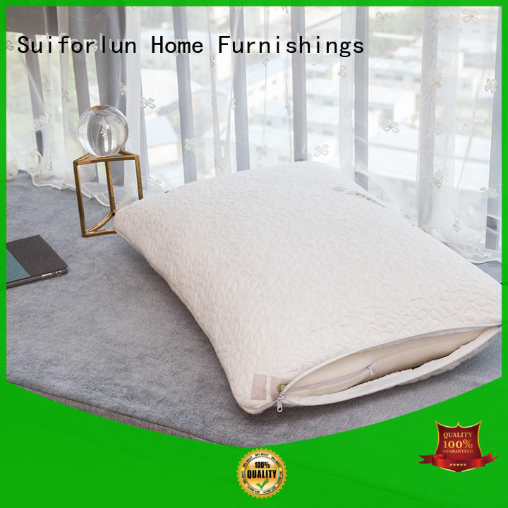 Suiforlun mattress with removable zipper contour pillow manufacturer for hotel