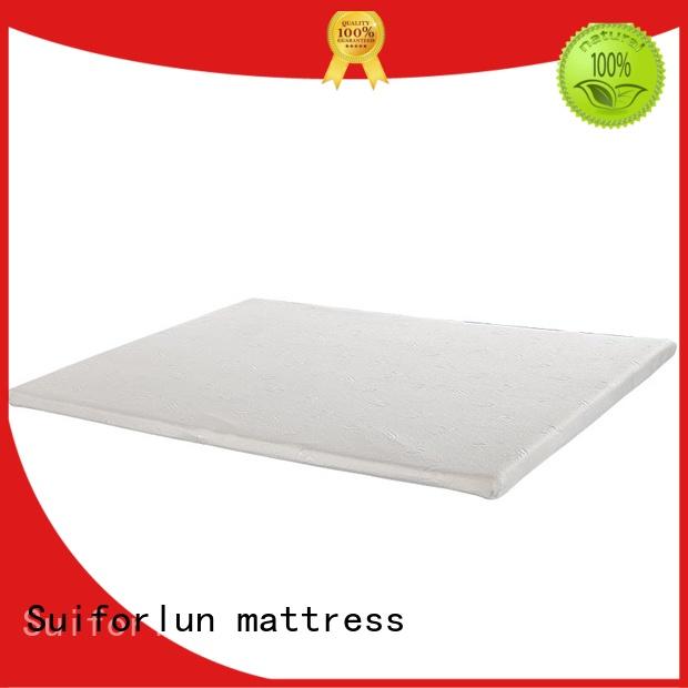 Suiforlun mattress healthy twin memory foam mattress topper with removable bamboo fabric zippered cover for sleeping