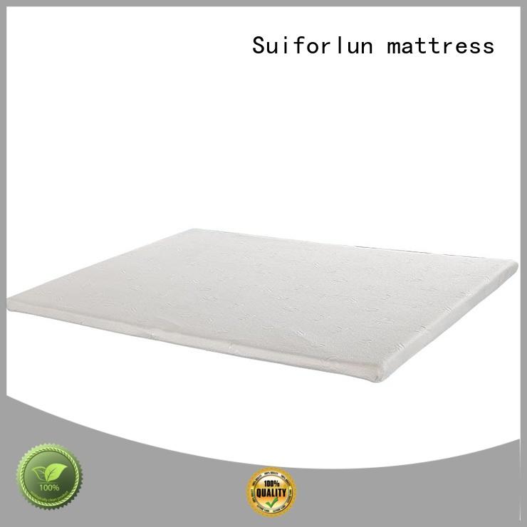 with removable bamboo fabric zippered cover twin memory foam mattress topper 2 inch for family Suiforlun mattress