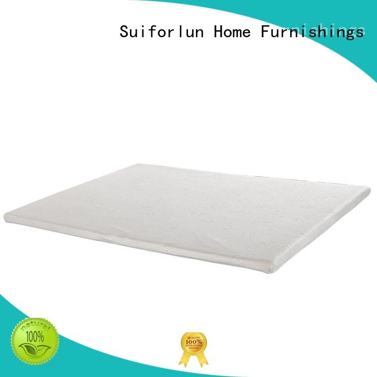 Suiforlun mattress with removable bamboo fabric zippered cover soft mattress topper customized for hotel