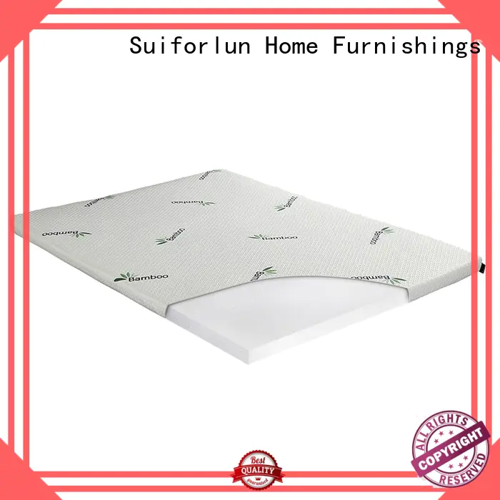breathable twin mattress topper with removable bamboo fabric zippered cover supplier for family